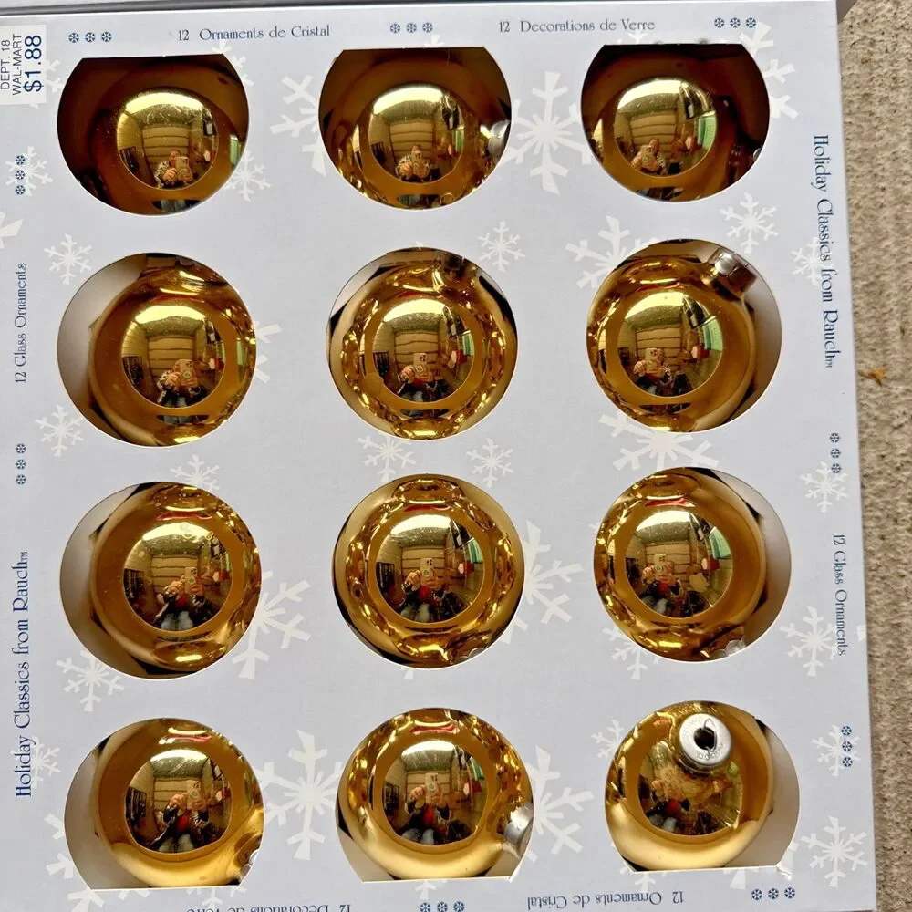 Lot Of 44 Rauch Holiday Time Shiny Glass Ball Christmas Ornament Made in USA - Picture 2 of 11